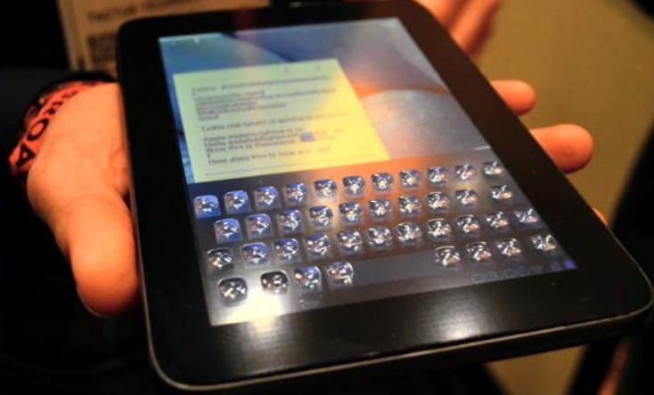 Tactus Touchscreen showcased at CES 2013